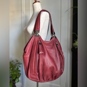 B. Makowsky Leather Hobo Bag